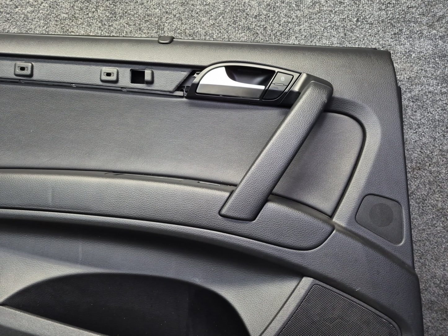 10-15 Audi 4L Q7 Set of 2 Rear Left & Right Door Interior Trim Panel Black OEM