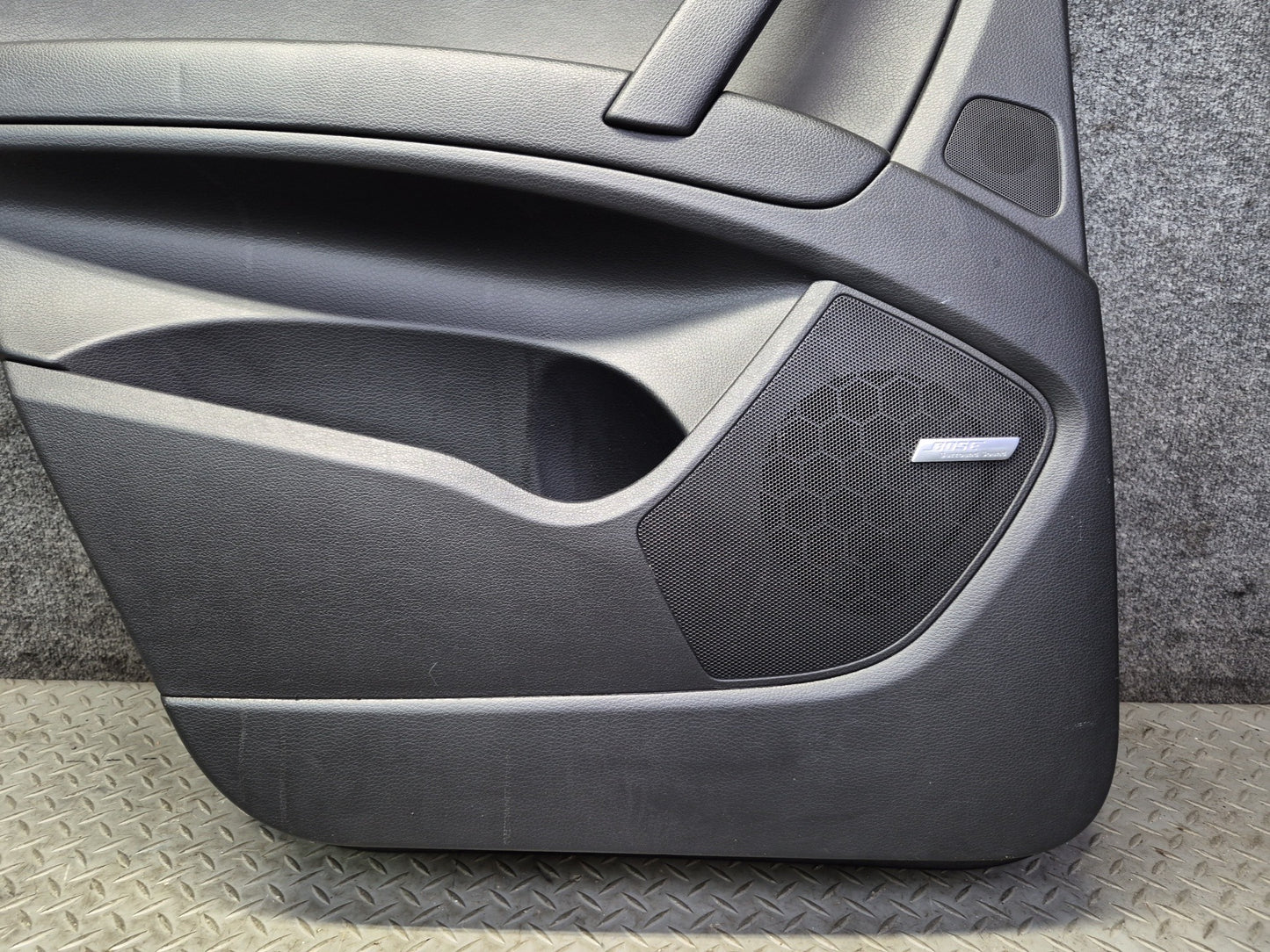 10-15 Audi 4L Q7 Set of 2 Rear Left & Right Door Interior Trim Panel Black OEM