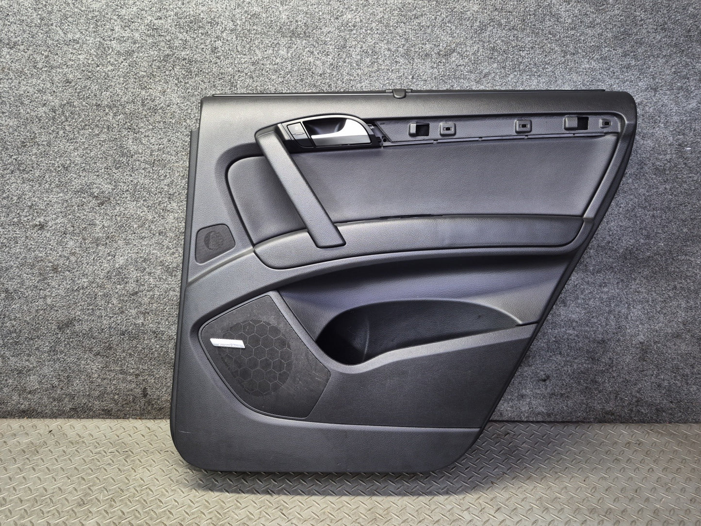 10-15 Audi 4L Q7 Set of 2 Rear Left & Right Door Interior Trim Panel Black OEM