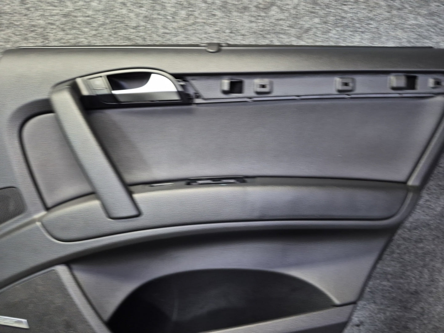 10-15 Audi 4L Q7 Set of 2 Rear Left & Right Door Interior Trim Panel Black OEM