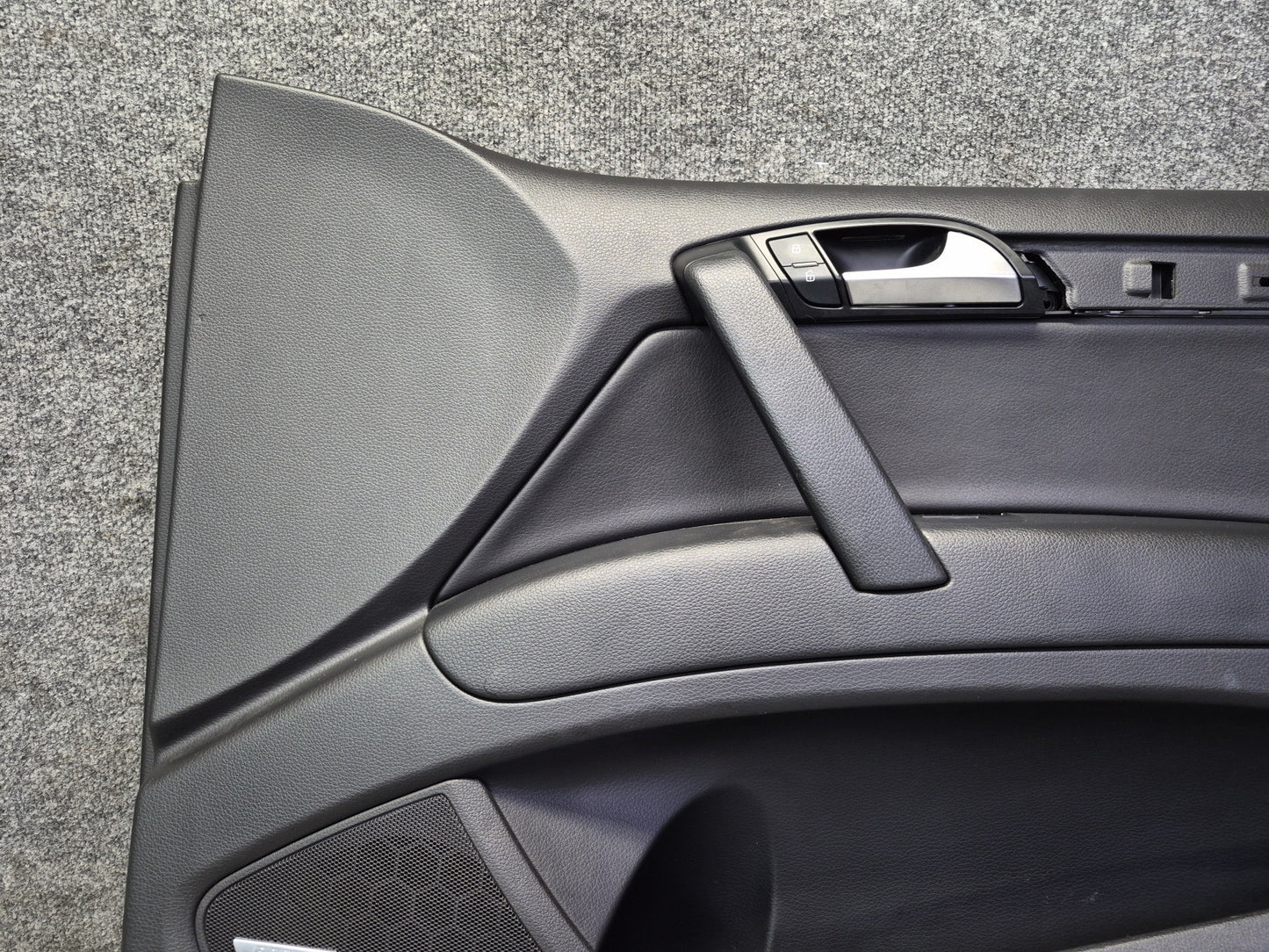 10-15 Audi 4L Q7 Set of 2 Front Left & Right Door Interior Trim Panel Black OEM