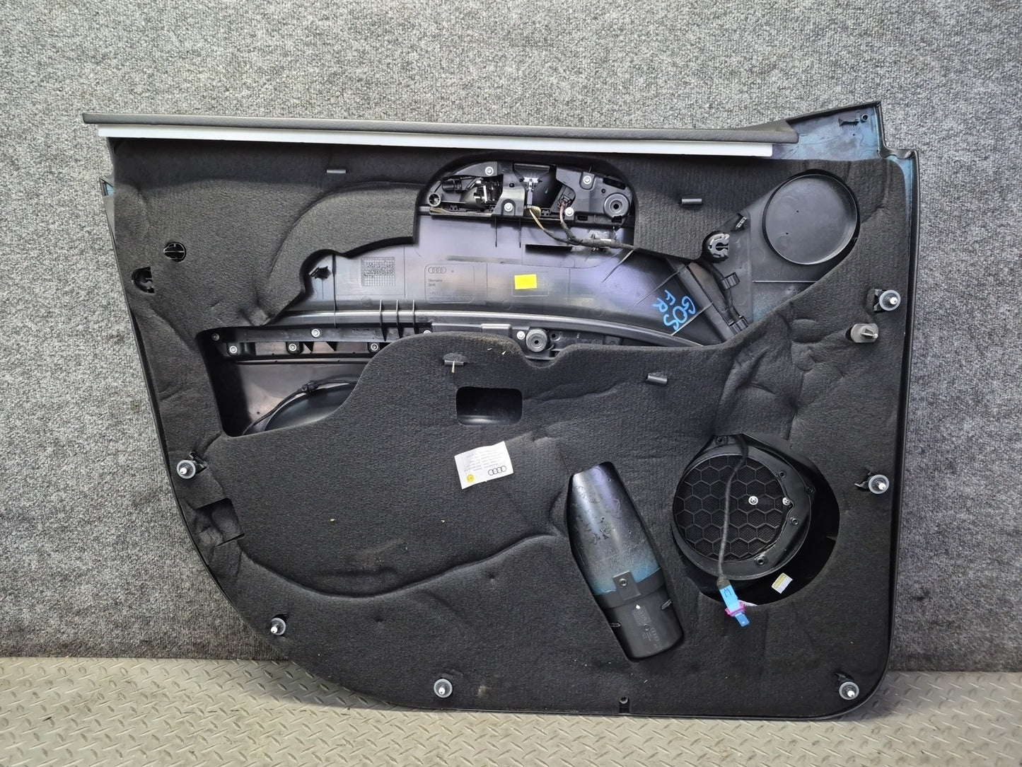 10-15 Audi 4L Q7 Set of 2 Front Left & Right Door Interior Trim Panel Black OEM