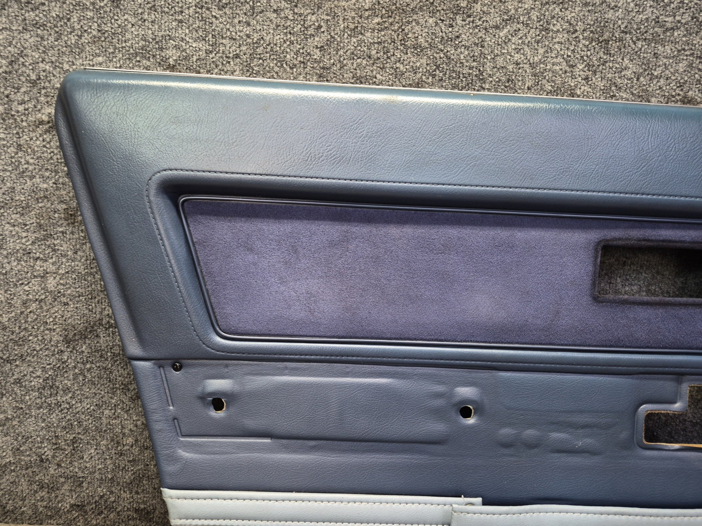 85-89 Nissan Z31 300ZX Set of 2 Door Interior Trim Cover Panel Blue OEM