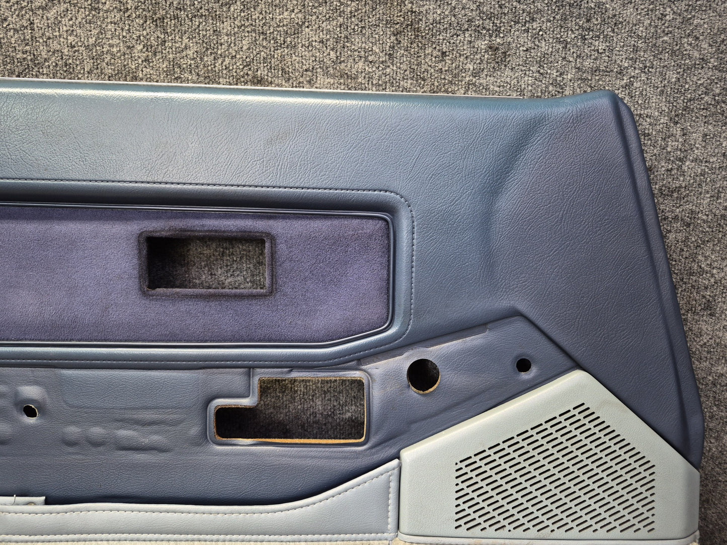 85-89 Nissan Z31 300ZX Set of 2 Door Interior Trim Cover Panel Blue OEM