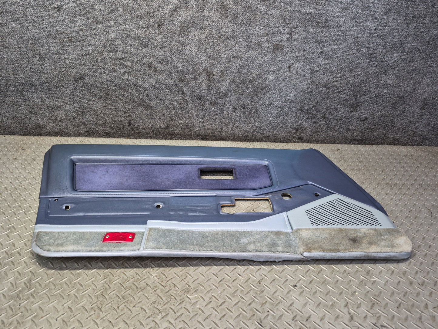 85-89 Nissan Z31 300ZX Set of 2 Door Interior Trim Cover Panel Blue OEM