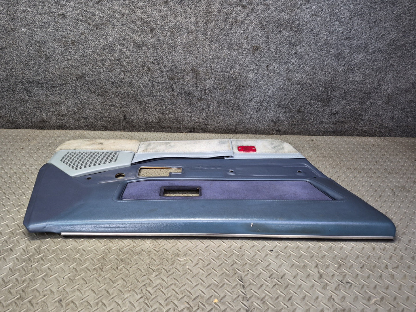 85-89 Nissan Z31 300ZX Set of 2 Door Interior Trim Cover Panel Blue OEM