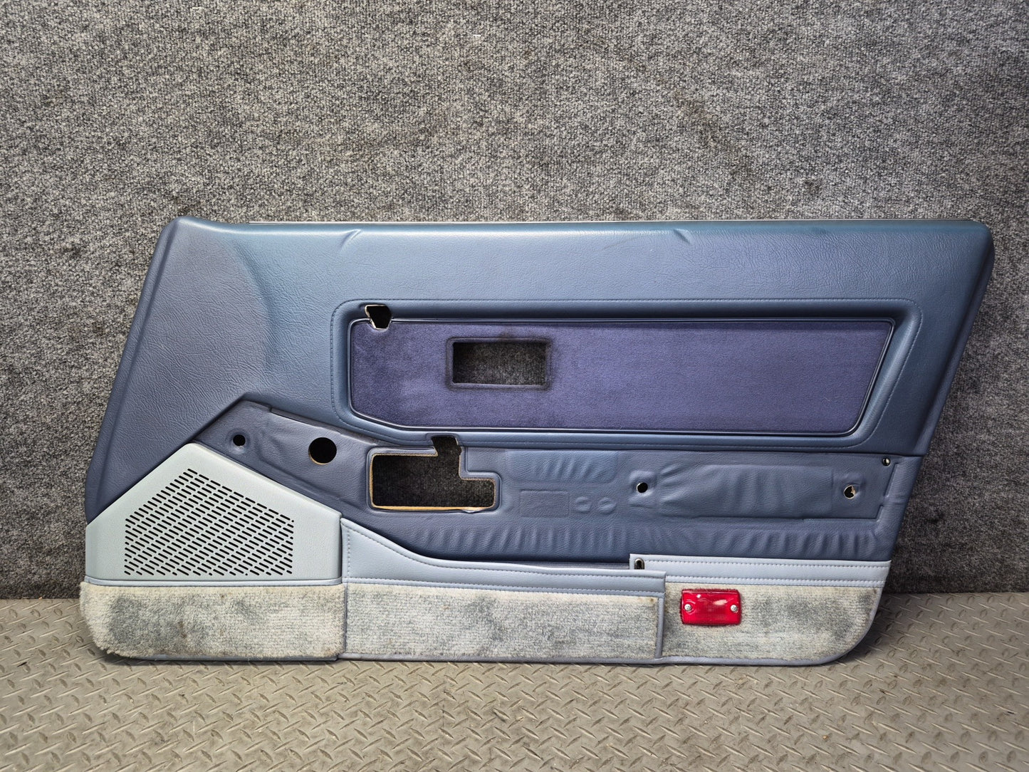 85-89 Nissan Z31 300ZX Set of 2 Door Interior Trim Cover Panel Blue OEM
