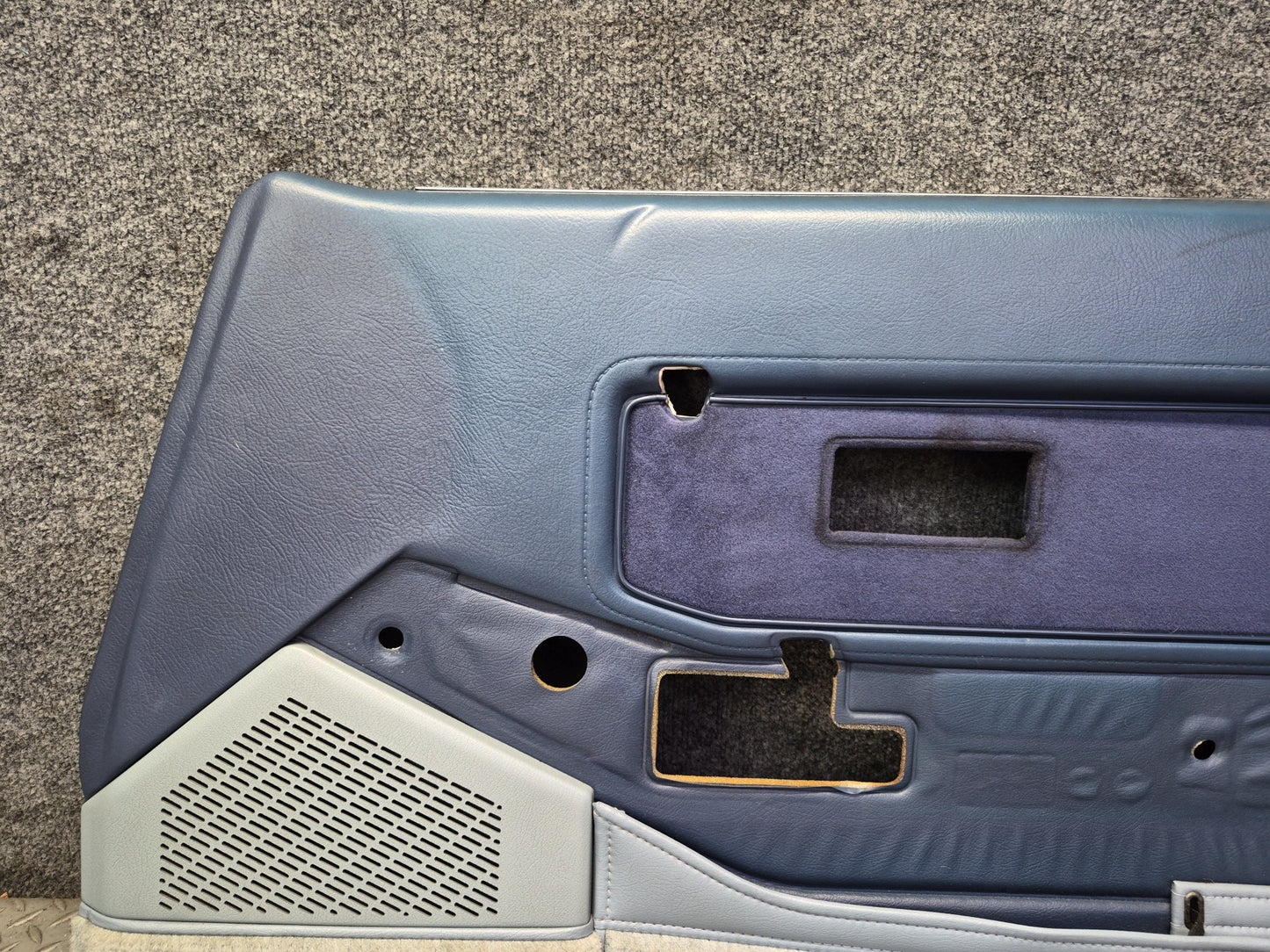 85-89 Nissan Z31 300ZX Set of 2 Door Interior Trim Cover Panel Blue OEM