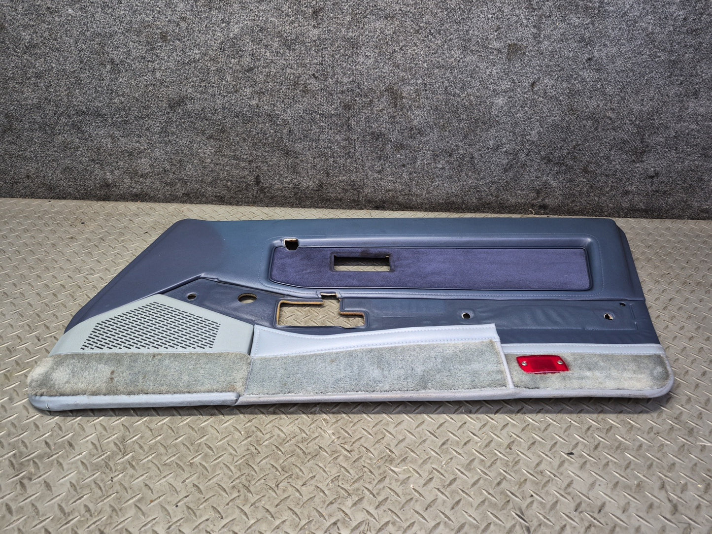 85-89 Nissan Z31 300ZX Set of 2 Door Interior Trim Cover Panel Blue OEM