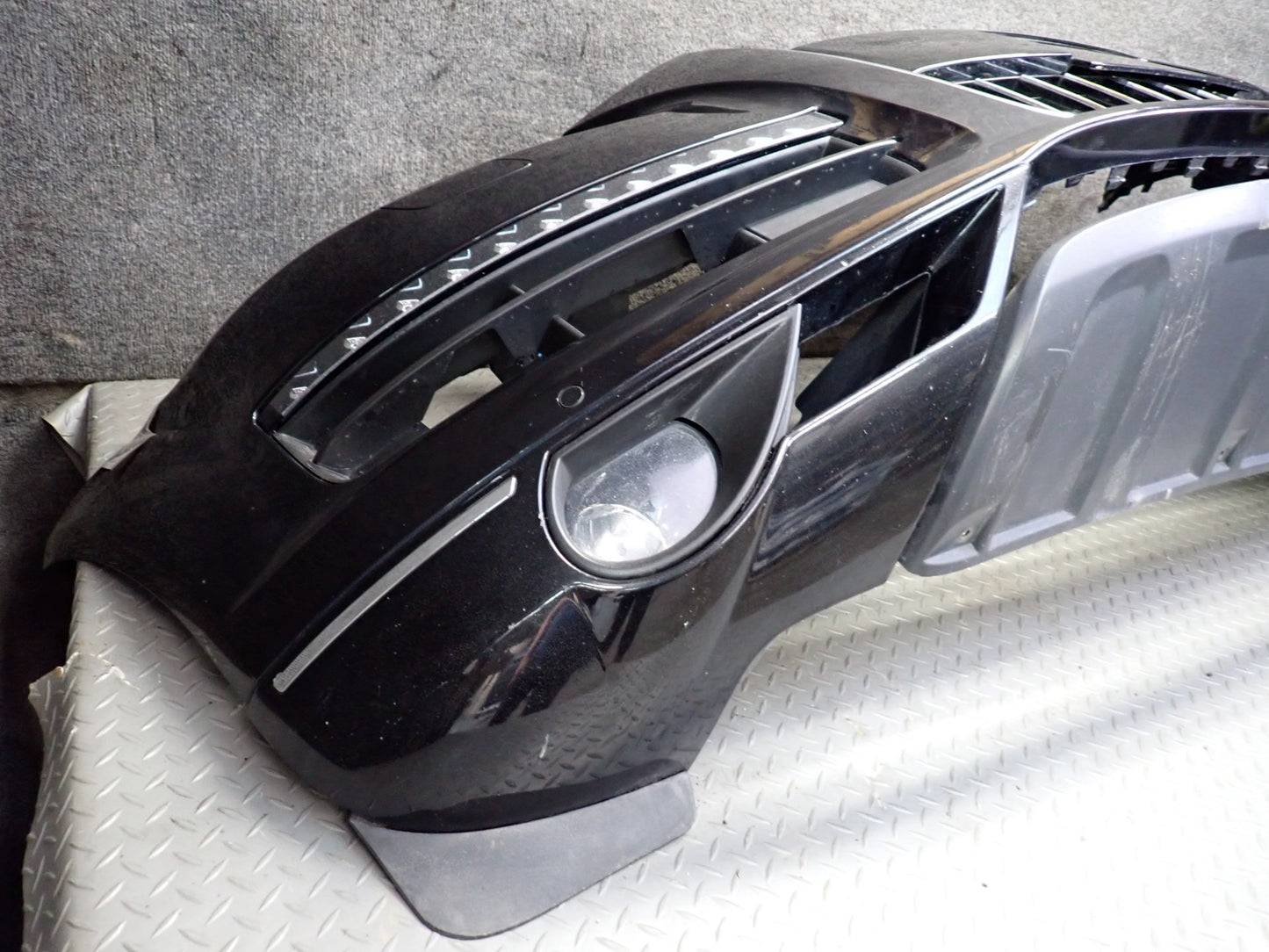 10-15 Audi 4L Q7 Front Bumper Cover w Grille PDC Sensors & Fog Lights Black OEM
