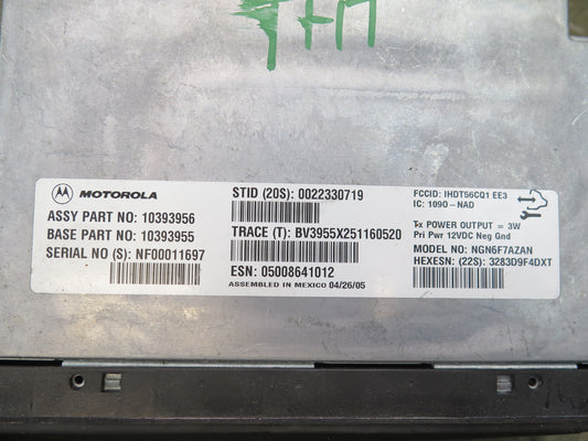 2003-2007 Hummer H2 Onstar Communication Control Module Unit 10393956