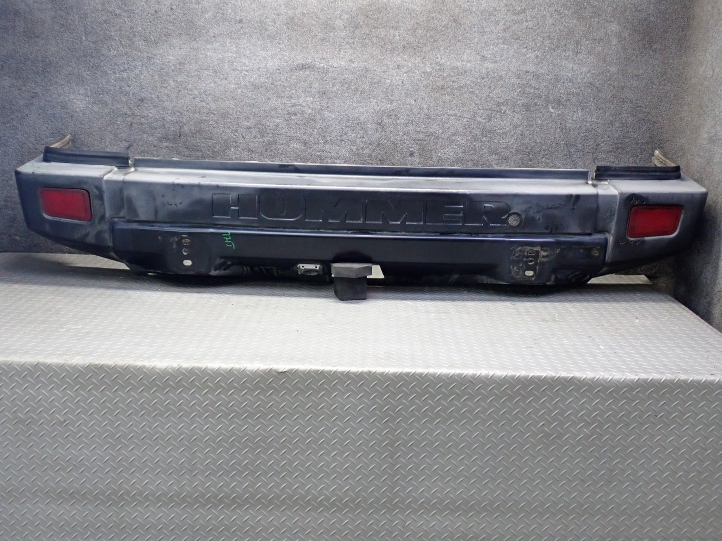 2003-2005 Hummer H2 Rear Bumper Cover Black w Lights