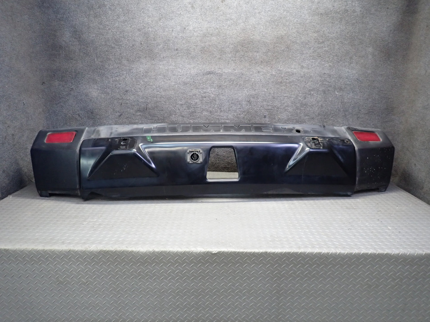 2003-2005 Hummer H2 Rear Bumper Cover Black w Lights