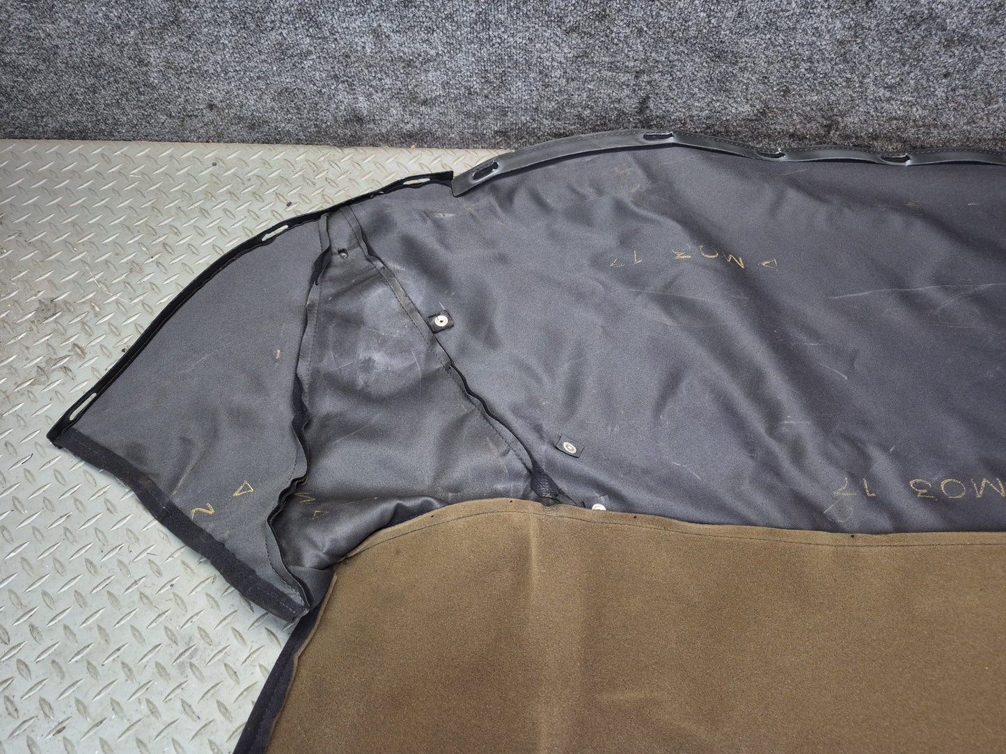 02-05 Ford Thunderbird Soft TOP Under Boot Rear Cover Black OEM