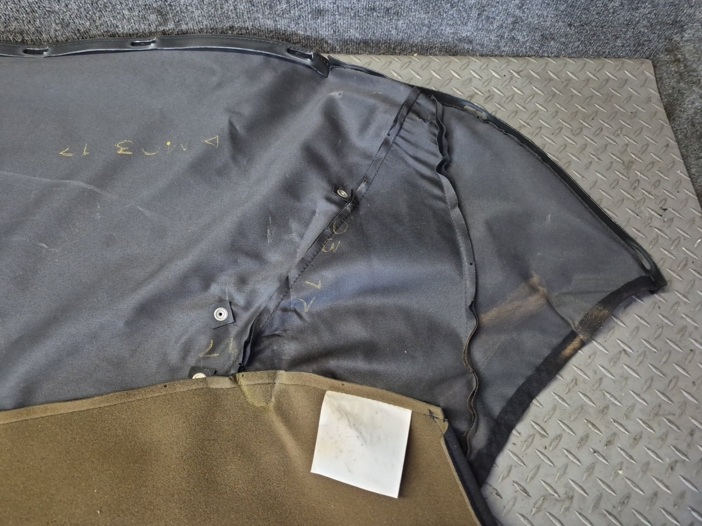 02-05 Ford Thunderbird Soft TOP Under Boot Rear Cover Black OEM
