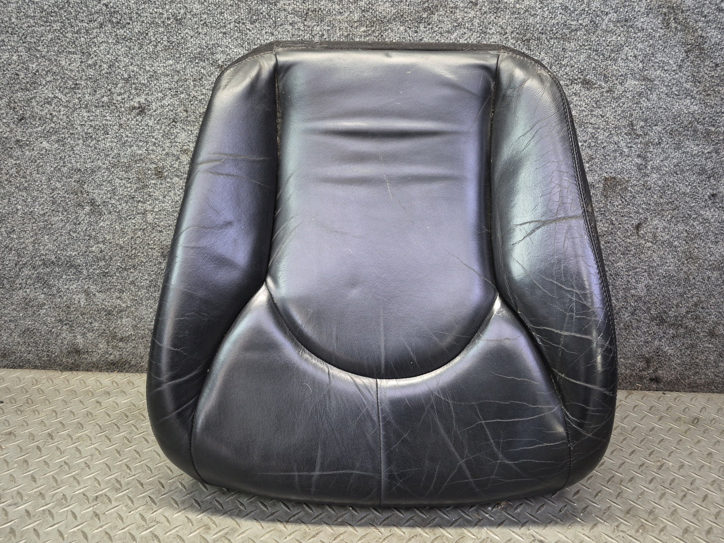 96-02 Mercedes R129 SL500 Front Left Seat Lower Leather Cushion Black OEM