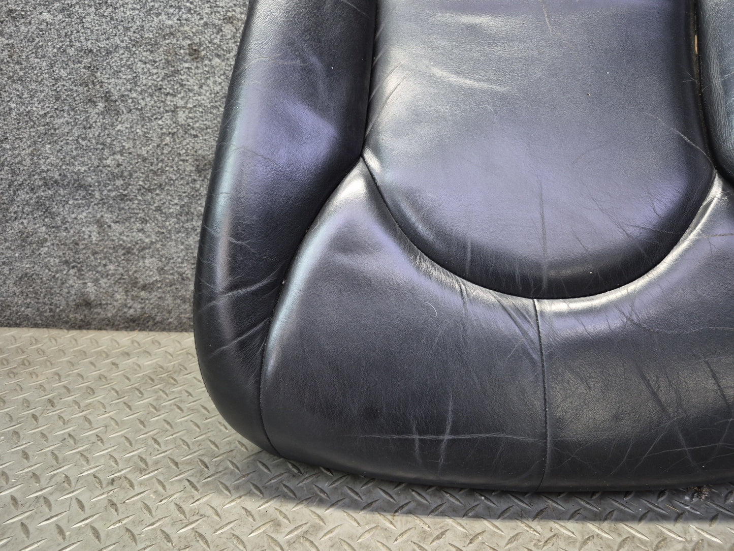 96-02 Mercedes R129 SL500 Front Left Seat Lower Leather Cushion Black OEM