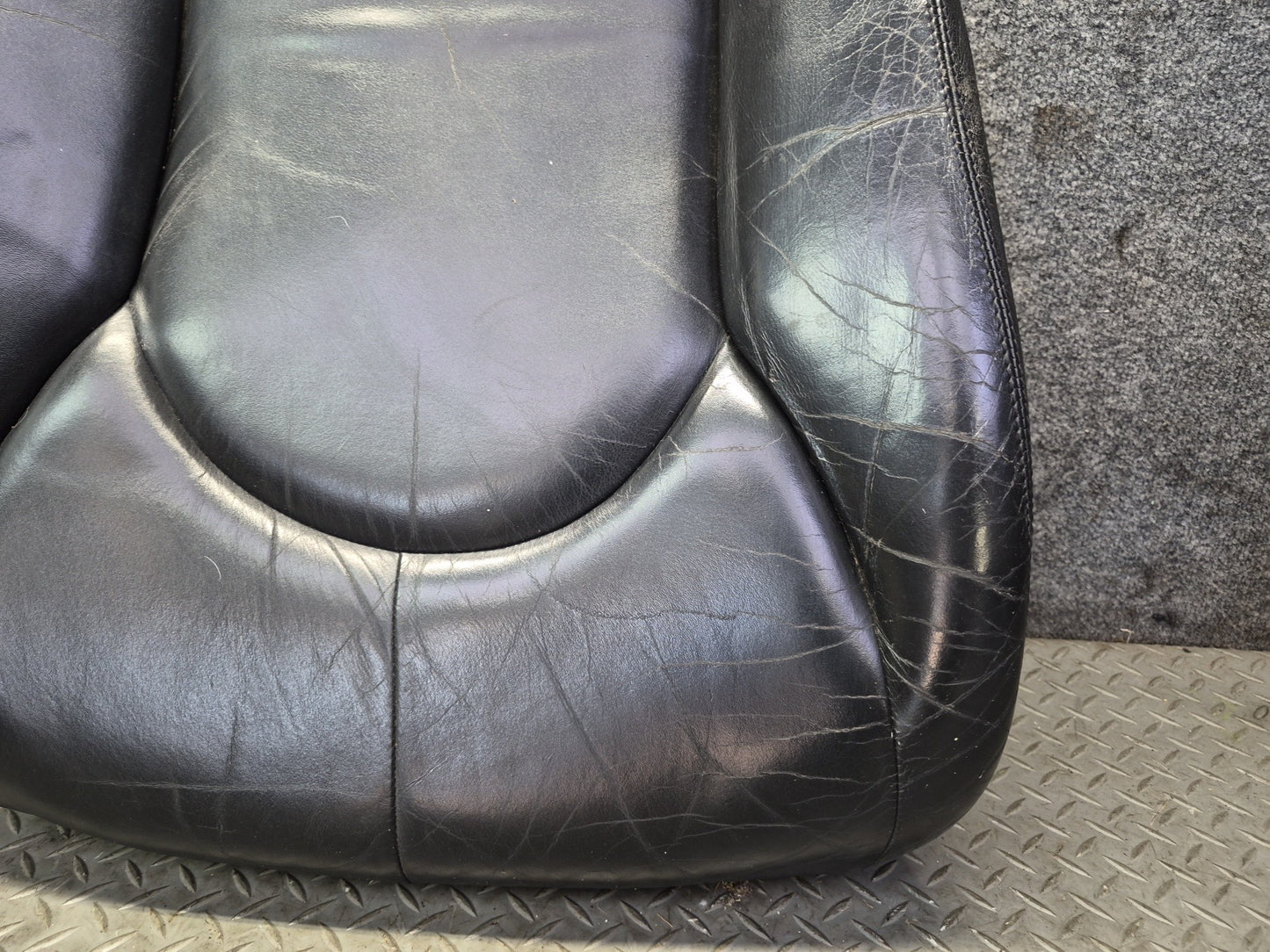 96-02 Mercedes R129 SL500 Front Left Seat Lower Leather Cushion Black OEM