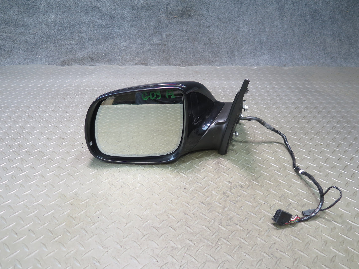 10-15 Audi Q7 4L Left Door Side View Power Heat Memory Exterior Mirror Black OEM