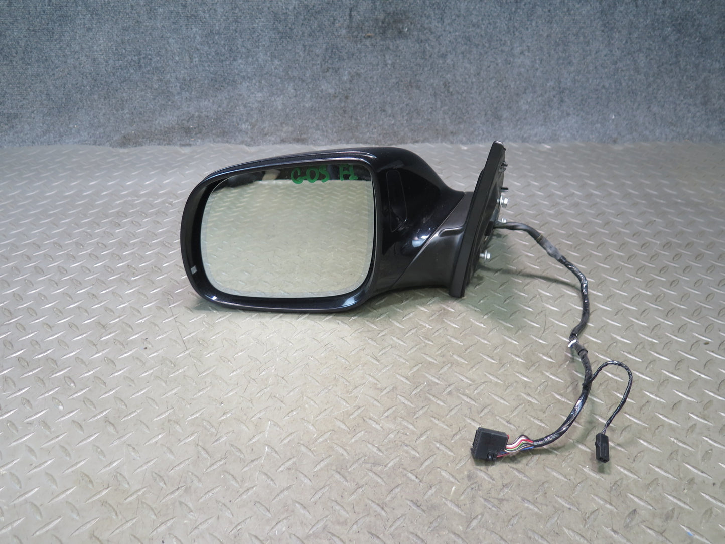 10-15 Audi Q7 4L Left Door Side View Power Heat Memory Exterior Mirror Black OEM