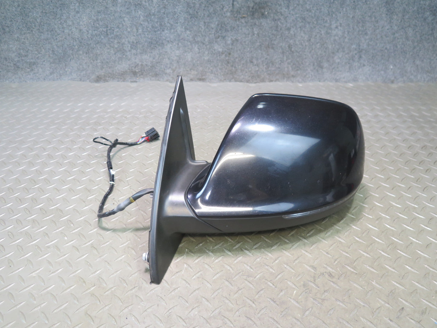 10-15 Audi Q7 4L Left Door Side View Power Heat Memory Exterior Mirror Black OEM