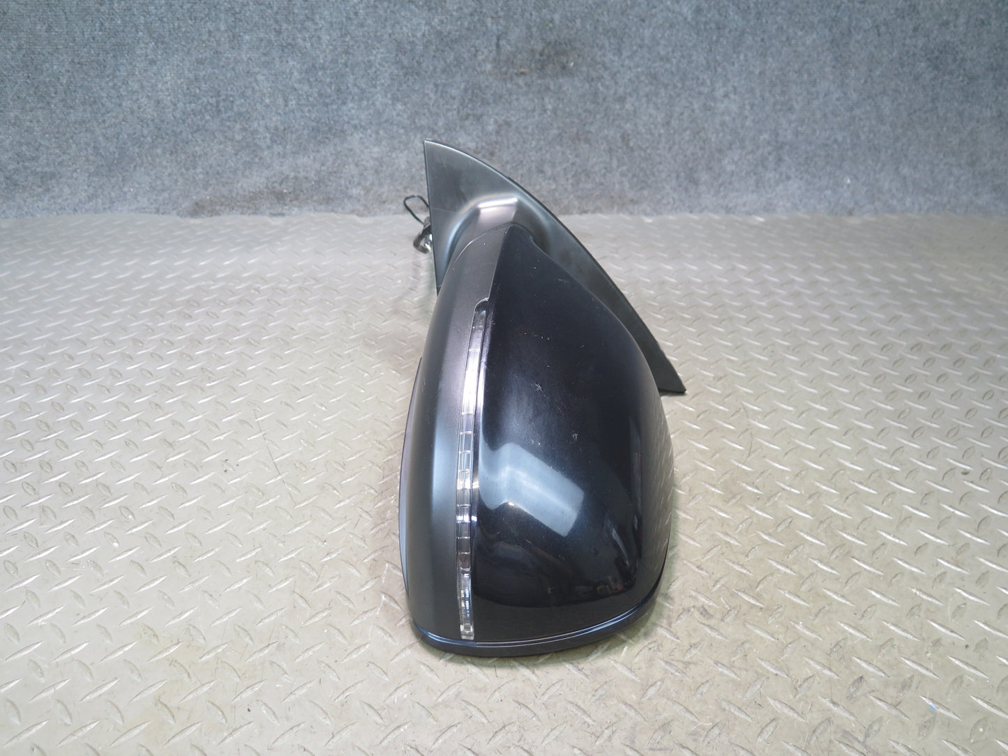 10-15 Audi Q7 4L Left Door Side View Power Heat Memory Exterior Mirror Black OEM