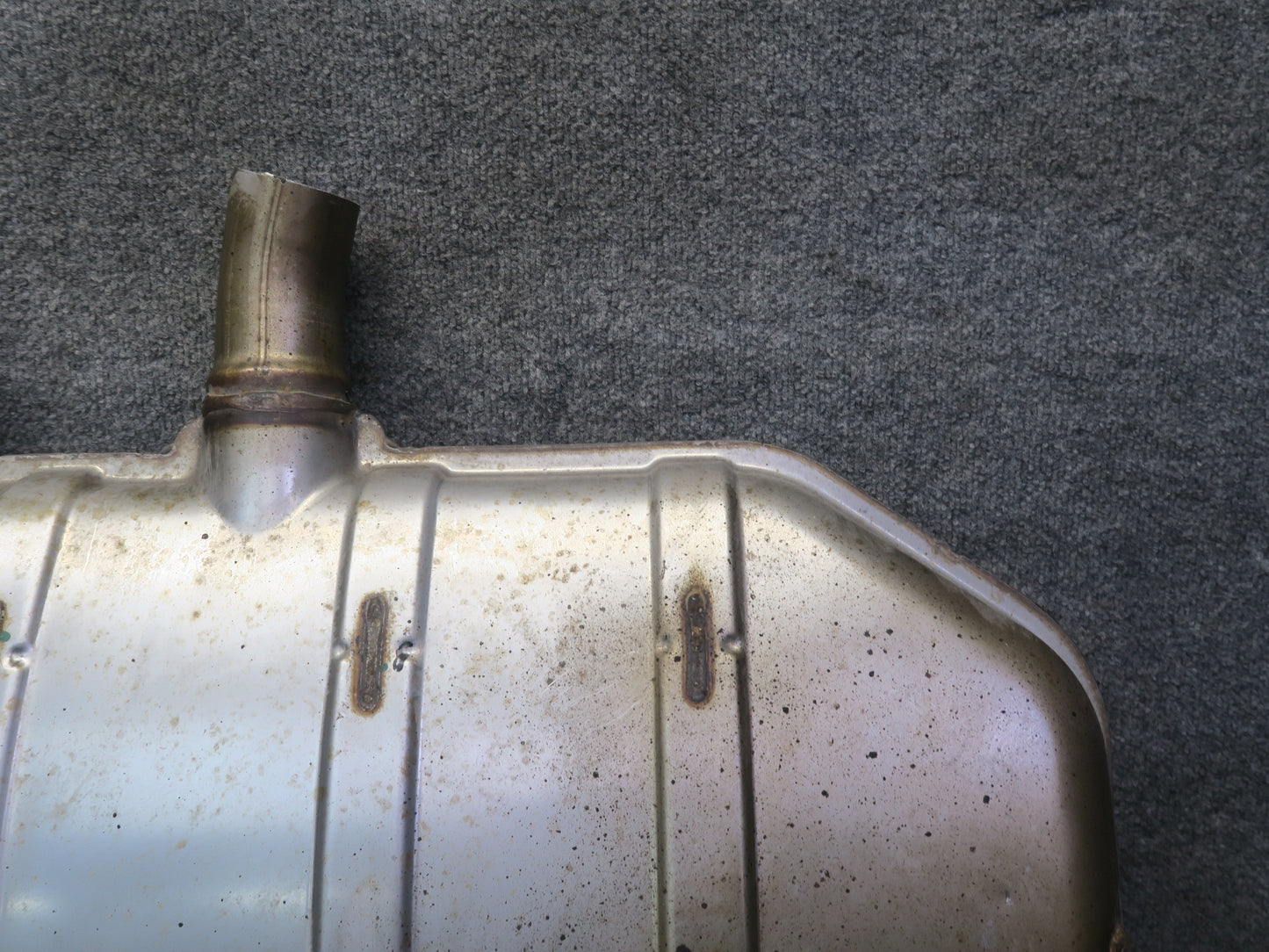 11-15 Audi 4L Q7 3.0L Rear Exhaust Muffler w Tips OEM