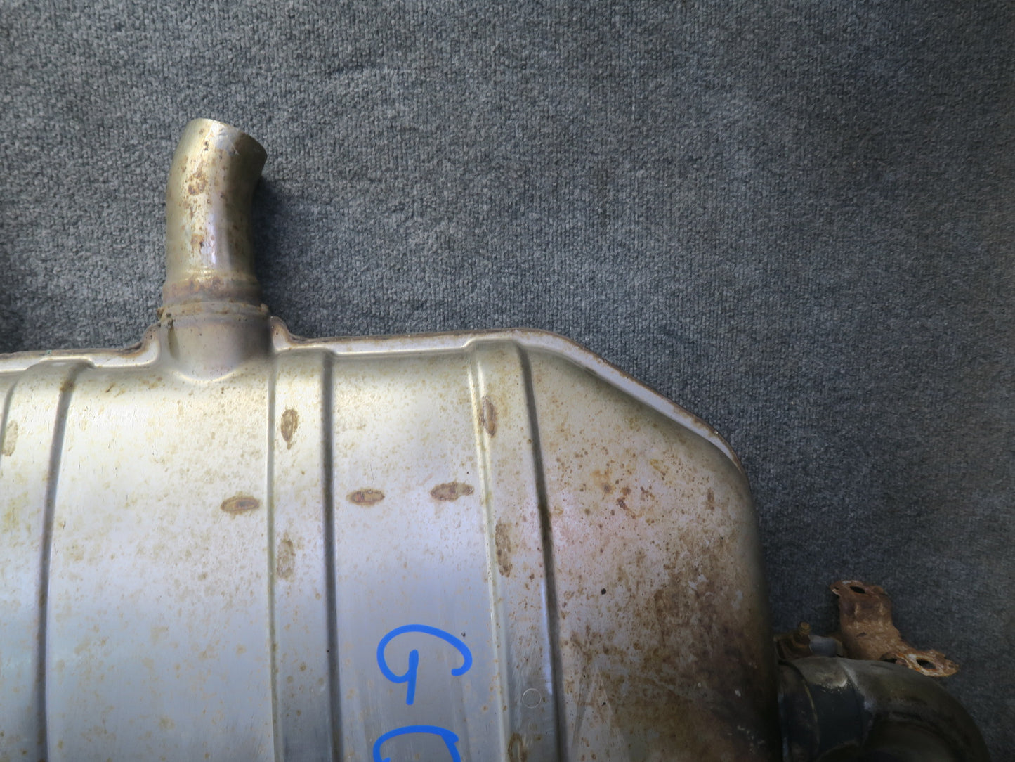 11-15 Audi 4L Q7 3.0L Rear Exhaust Muffler w Tips OEM