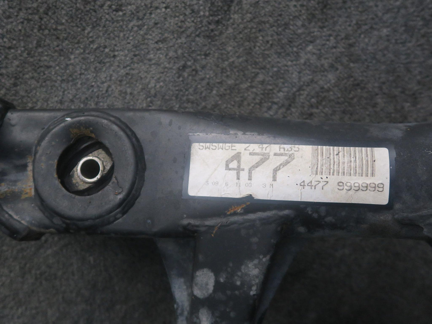 86-89 Mercedes R107 560SL Rear Suspension Crossmember Subframe K-frame Cradle