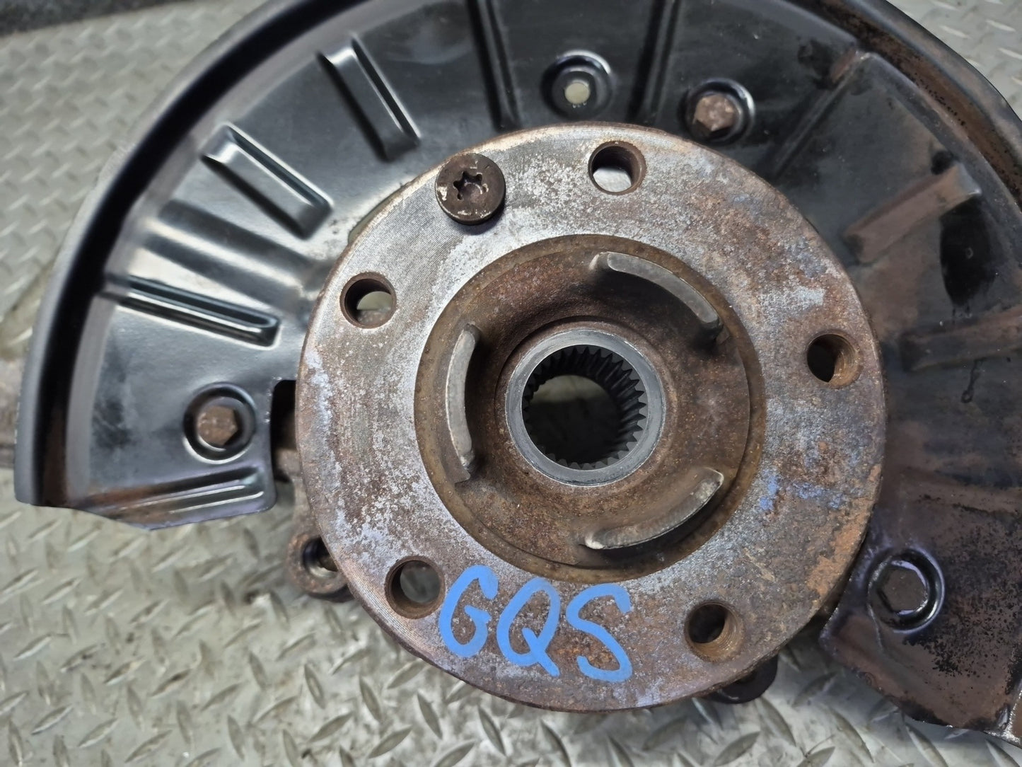 11-15 Audi 4L Q7 AWD Front Left Spindle Knuckle Wheel Hub Bearing 7P6407245A OEM