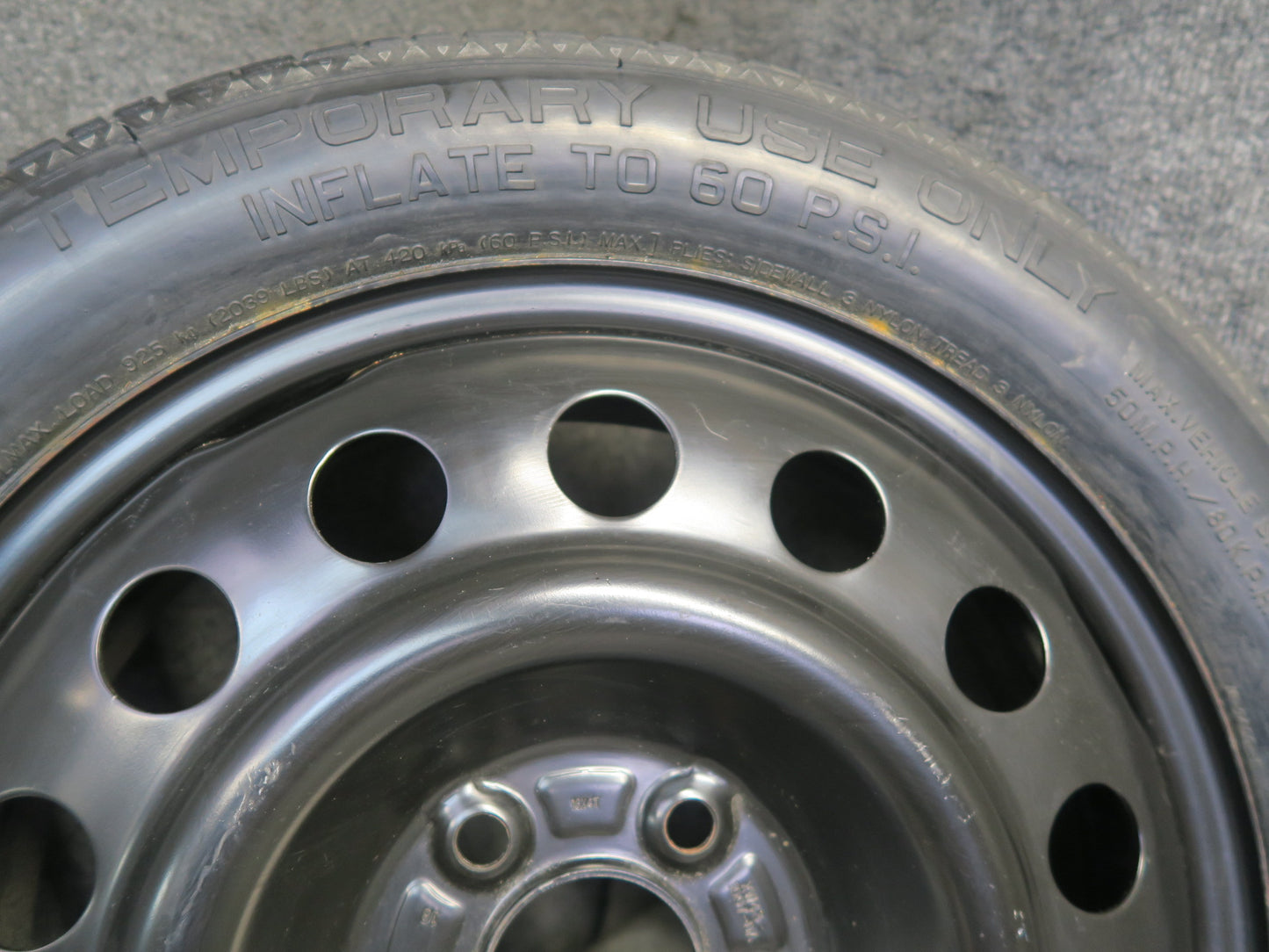 02-05 Ford Thunderbird R16" Spare Tire Wheel 16x4T 145/80 OEM