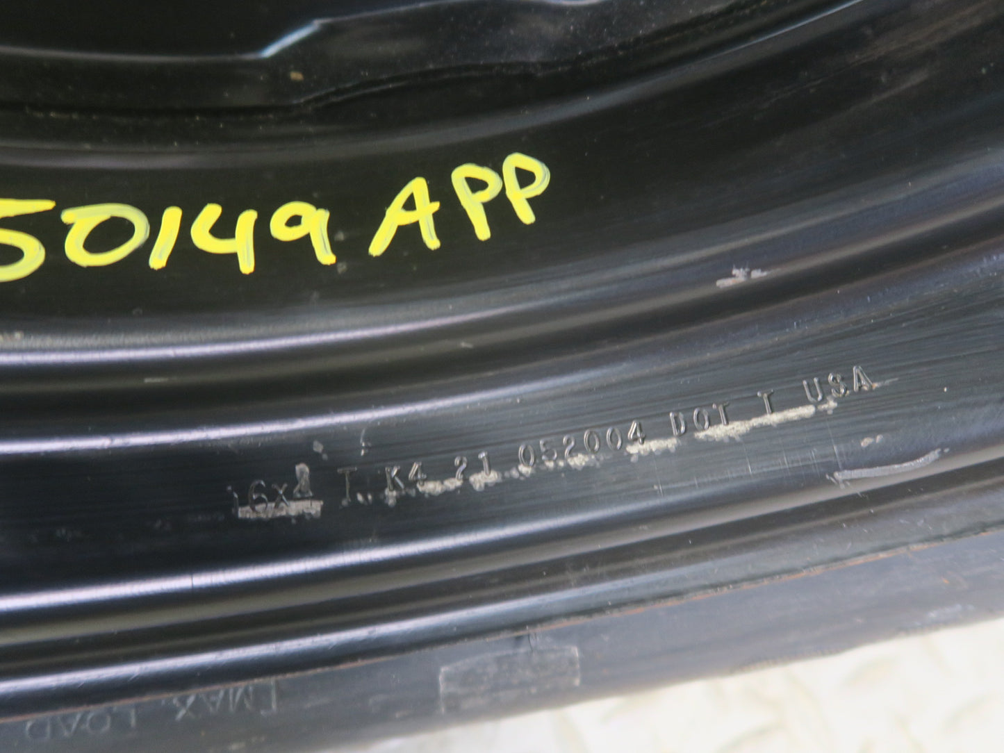 02-05 Ford Thunderbird R16" Spare Tire Wheel 16x4T 145/80 OEM