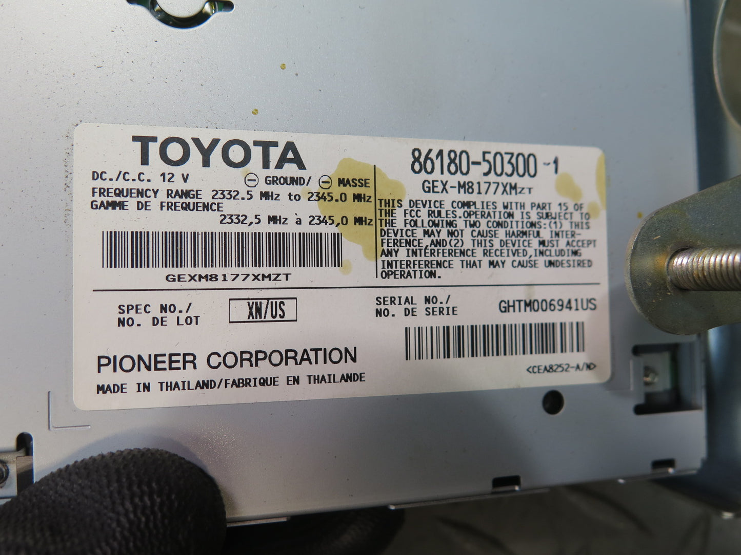 07-09 Lexus UVF46L LS600h LS460 Radio Satellite Receiver Module 86180-50300 OEM
