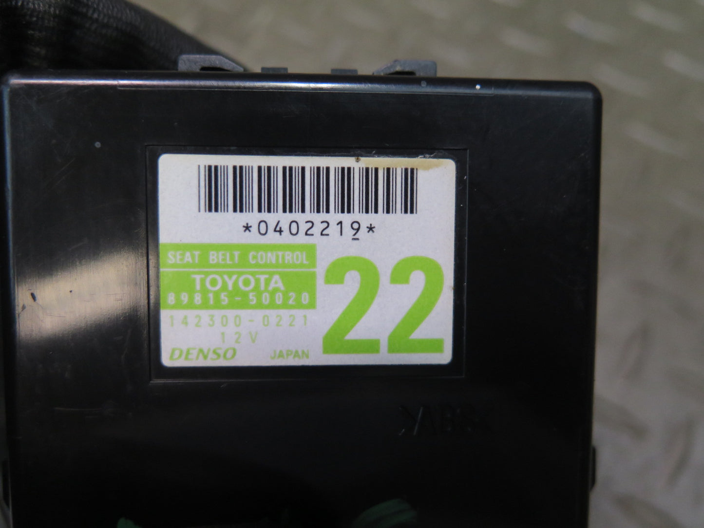 07-12 Lexus LS600h LS460 Seat Belt Seatbelt Control Module 89815-50020 OEM
