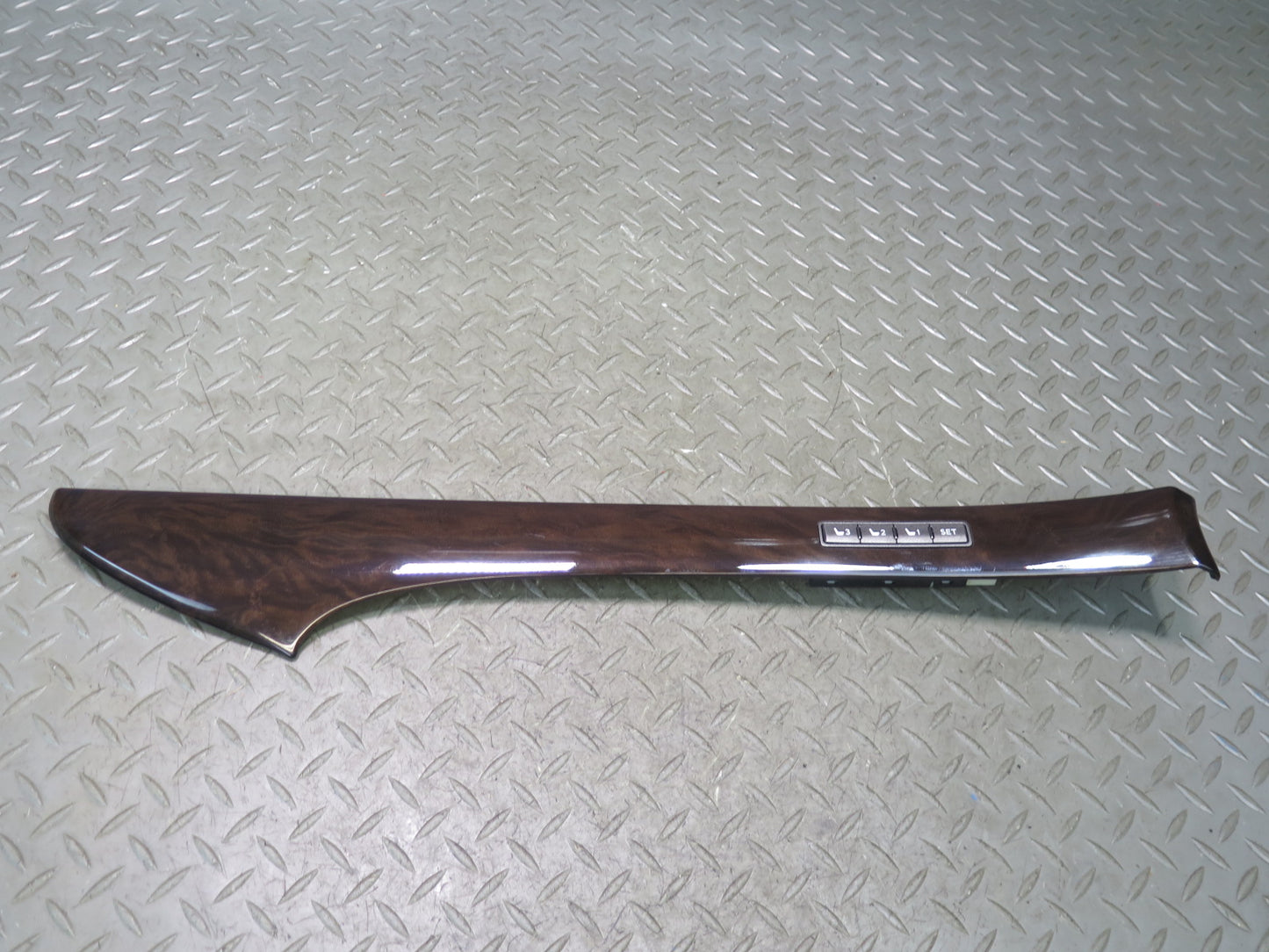 08-09 Lexus UVF46L LS600hL Long Front & Rear Door Wood Trim Bezel Cover Set OEM