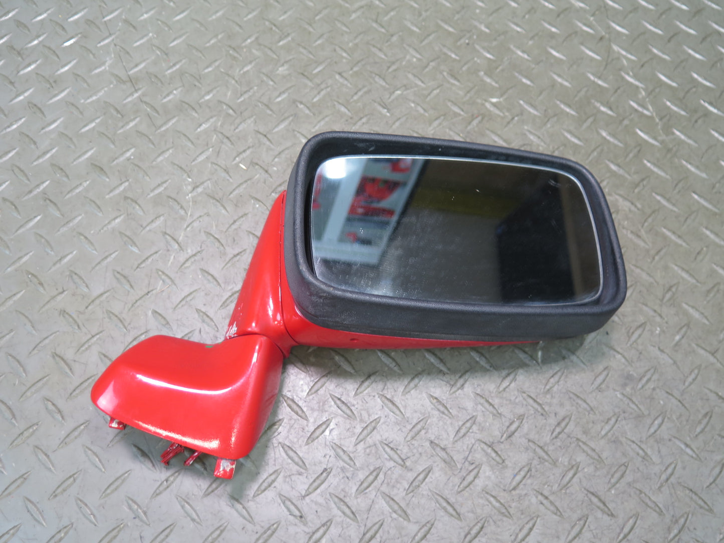 1984-1989 Porsche 928 Right Door Exterior Side View Power Mirror Guards RED