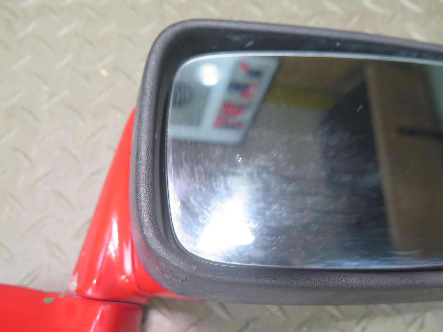 1984-1989 Porsche 928 Right Door Exterior Side View Power Mirror Guards RED