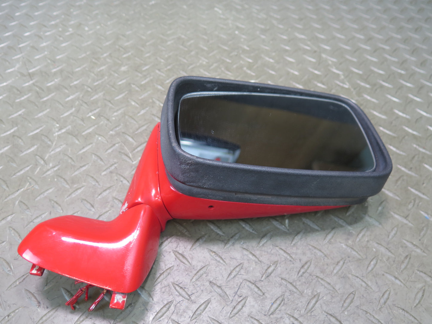 1984-1989 Porsche 928 Right Door Exterior Side View Power Mirror Guards RED