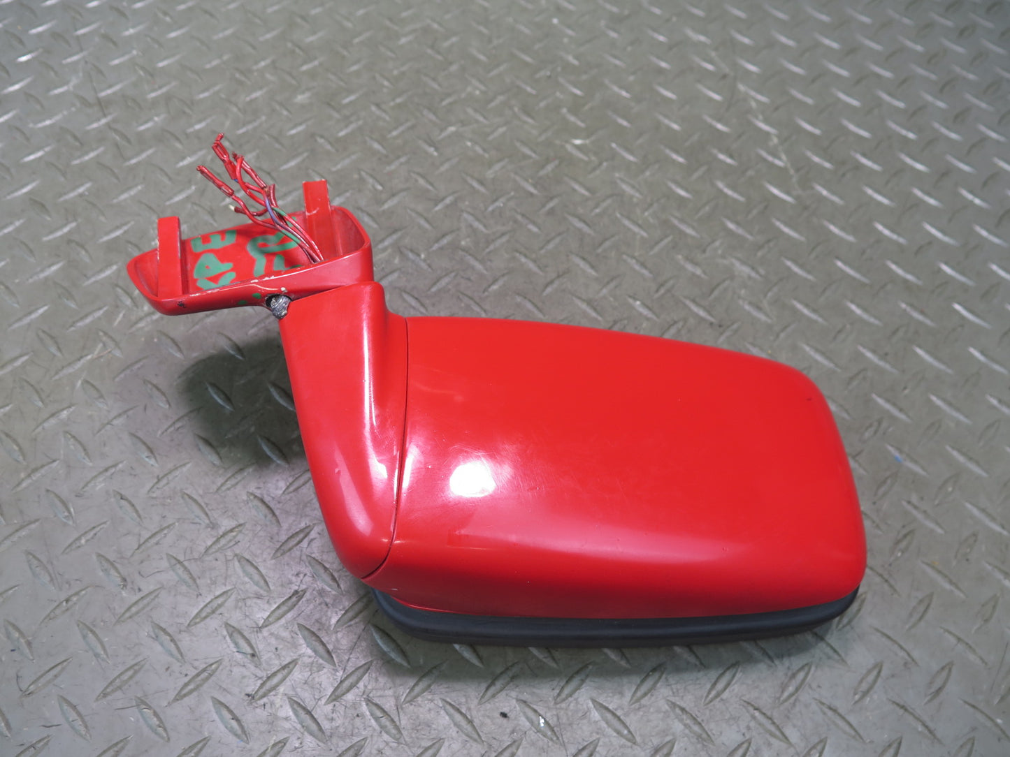 1984-1989 Porsche 928 Right Door Exterior Side View Power Mirror Guards RED