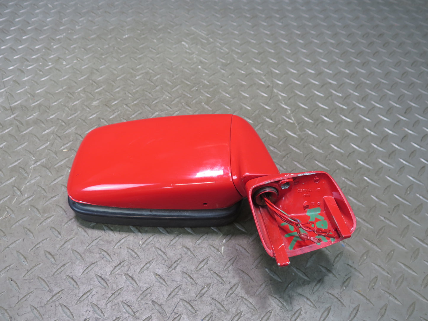 1984-1989 Porsche 928 Right Door Exterior Side View Power Mirror Guards RED