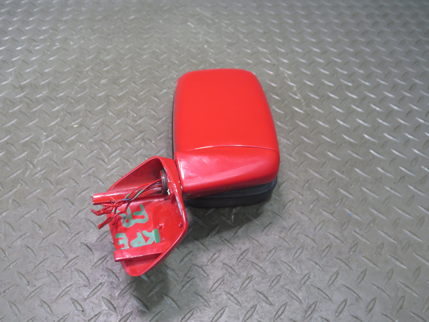 1984-1989 Porsche 928 Right Door Exterior Side View Power Mirror Guards RED