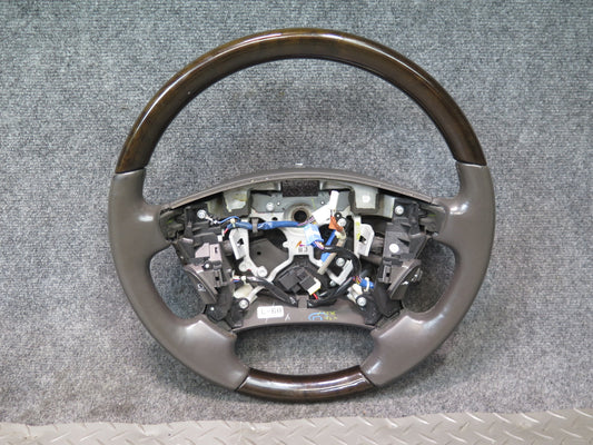 07-09 Lexus UVF46L LS600h LS460 Heated Leather Wood Steering w Controls OEM