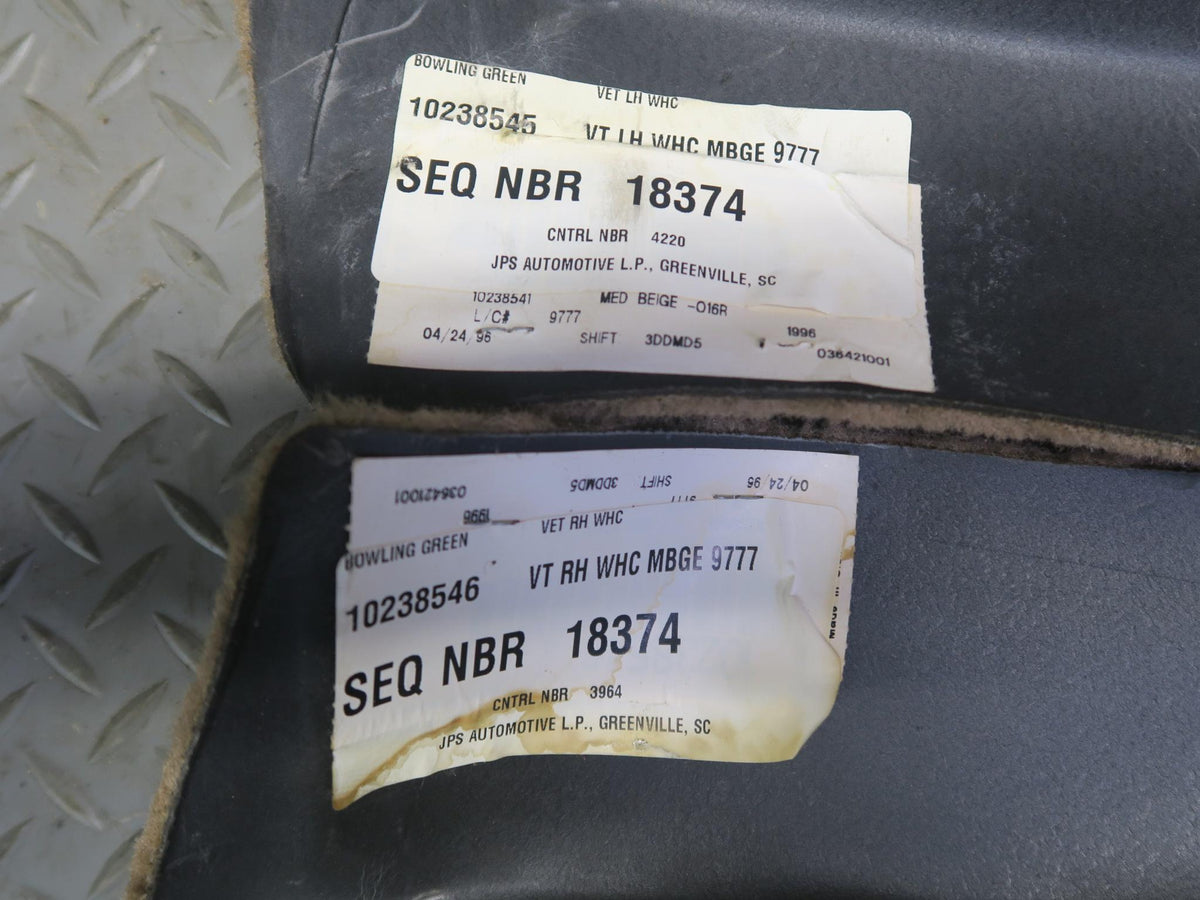 95-96 Chevrolet Corvette C4 Coupe Rear Trunk Carpet Liner Trim Cover Set OEM