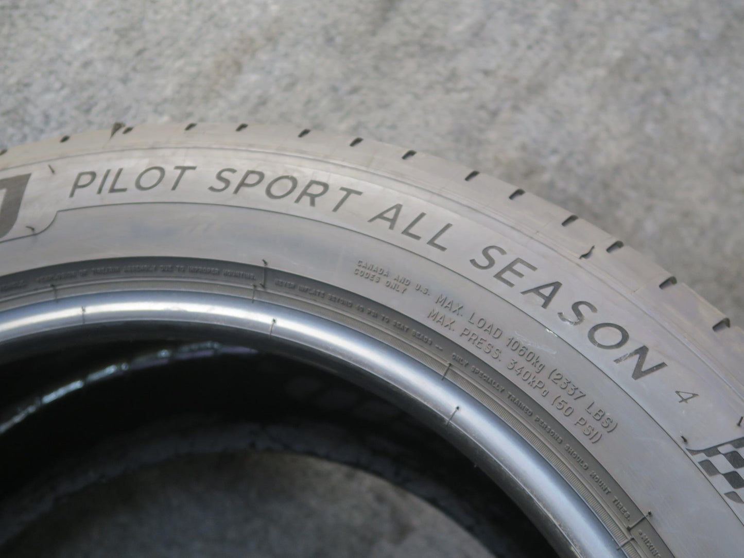 Set of 2 Michelin Pilot Sport ALL Season 4 Tire 265/50 ZR19 110Y 1324 4624 7/32