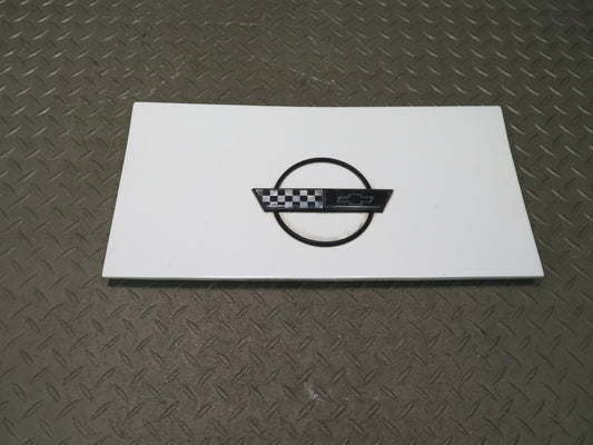 86-96 Chevrolet Corvette C4 Fuel Tank Filler Door Lid w Emblem White 14047485