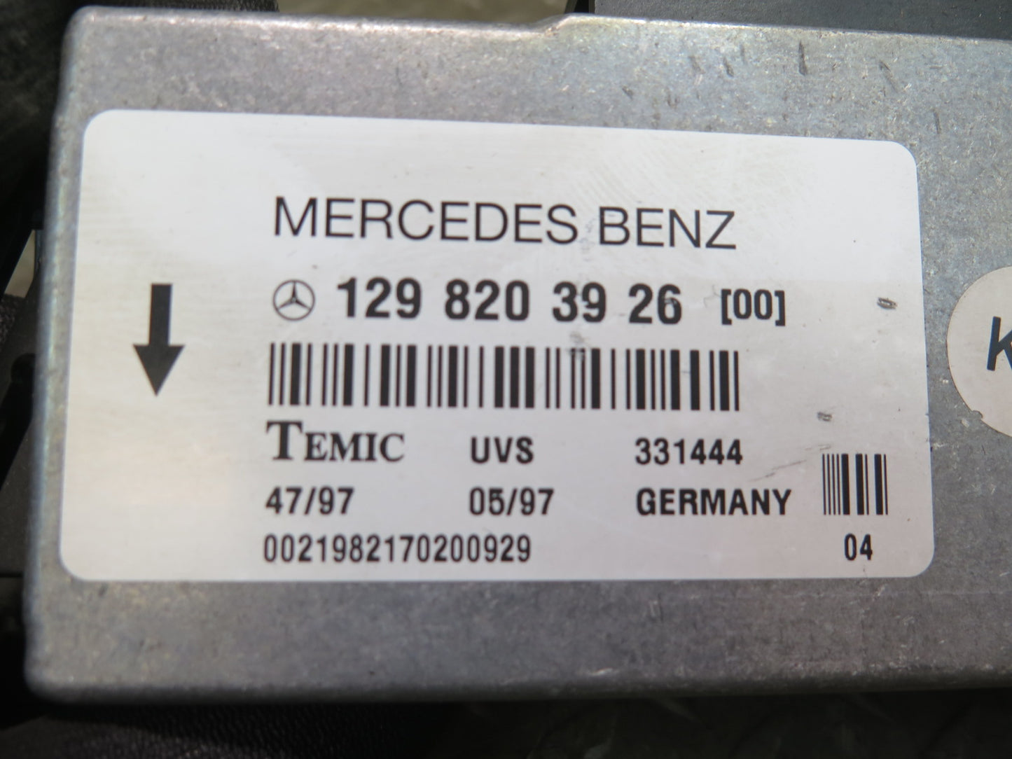 96-02 Mercedes R129 SL500 Convertible TOP Roof Control Module 1298203926 OEM