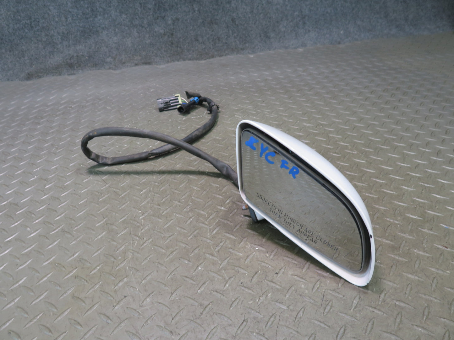 88-96 Chevrolet Corvette C4 Right Exterior Heated Side View Mirror White OEM
