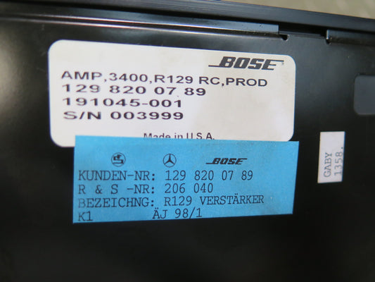 99-02 Mercedes R129 SL500 Bose Audio System Amplifier AMP 1298200789 OEM
