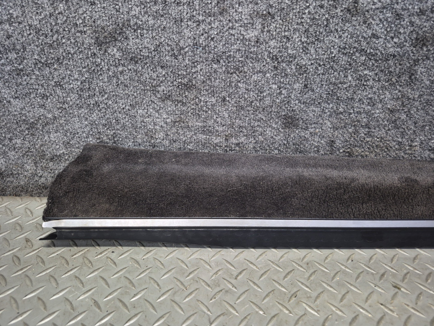 94-02 Mercedes R129 SL500 Set of 2 Door Scuff Sill Plate Trim Panel Black OEM