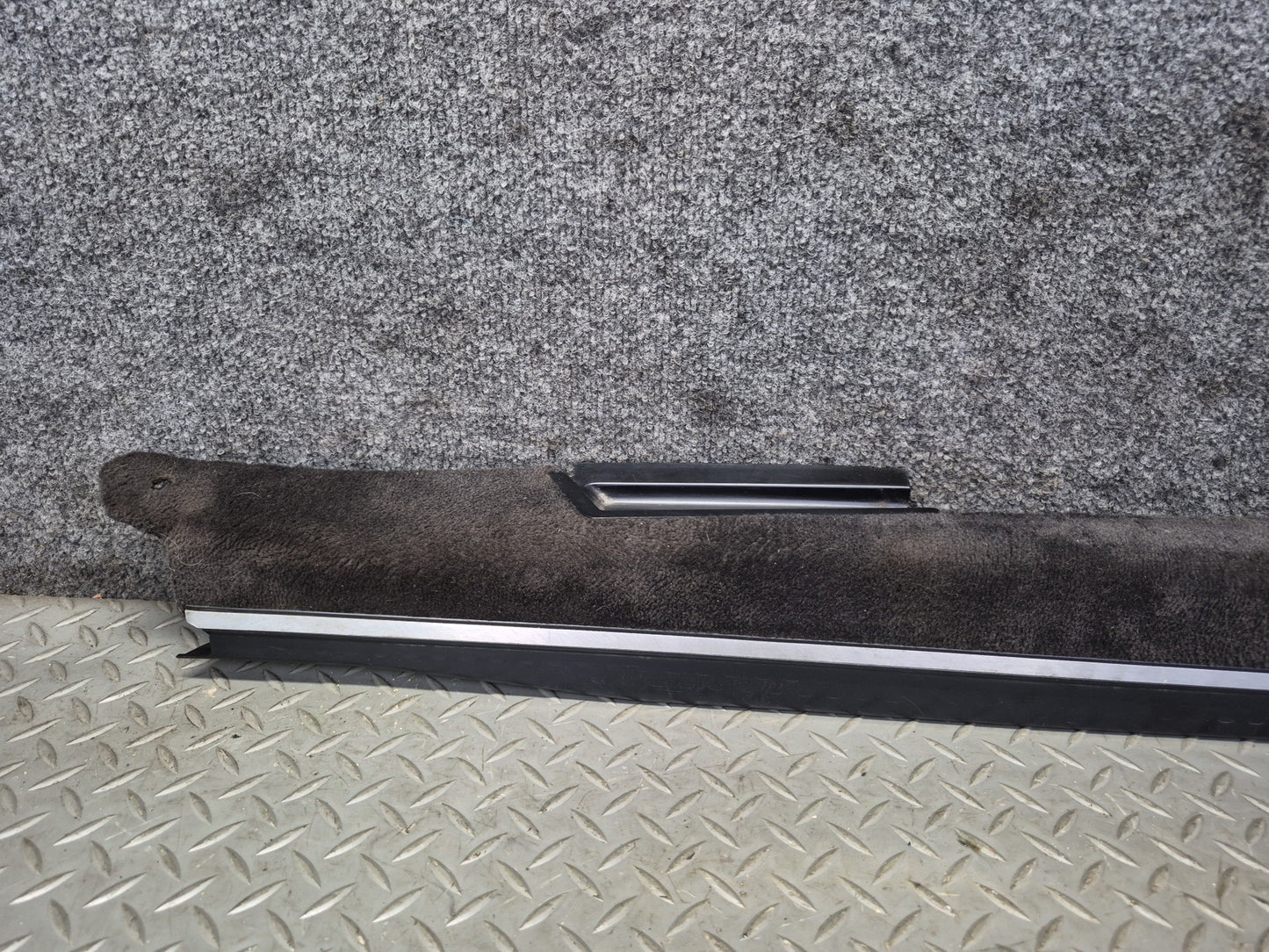 94-02 Mercedes R129 SL500 Set of 2 Door Scuff Sill Plate Trim Panel Black OEM
